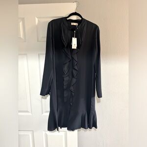 Navy blue ruffle Tory Burch dress- never worn with tags!